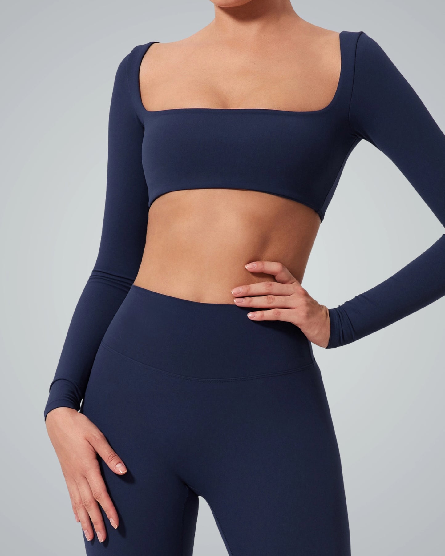 BalanceLine Top by Bandsam in navy, featuring a sleek silhouette perfect for yoga and casual outings.