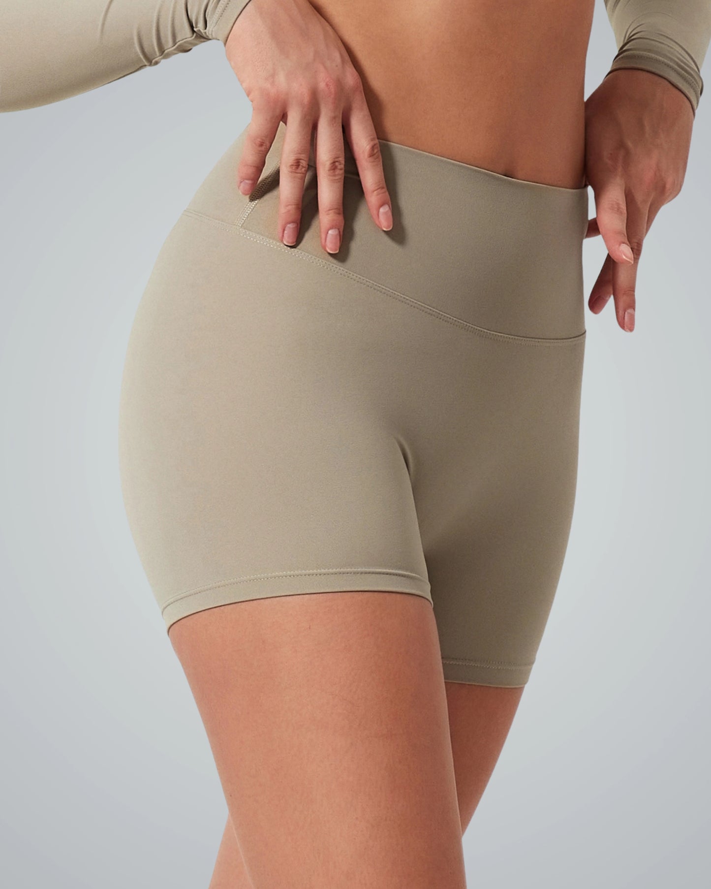 Women wearing Bandsam CurveEnhance Short for yoga, pilates. Soft, stretchy activewear for comfort, support, and relaxation workouts.