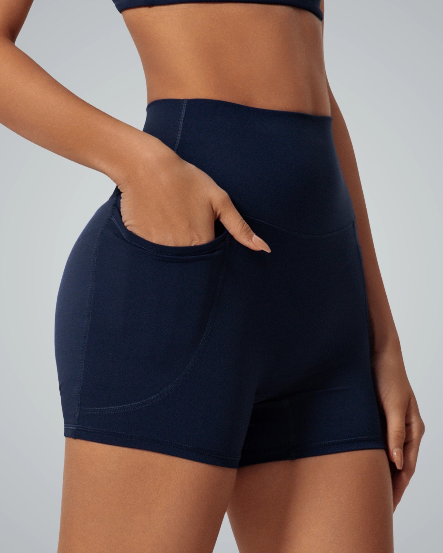 Bandsam LilaFit high-rise shorts for women offering stretch, comfort, and support; ideal for activewear, yoga, Pilates, and lounging.