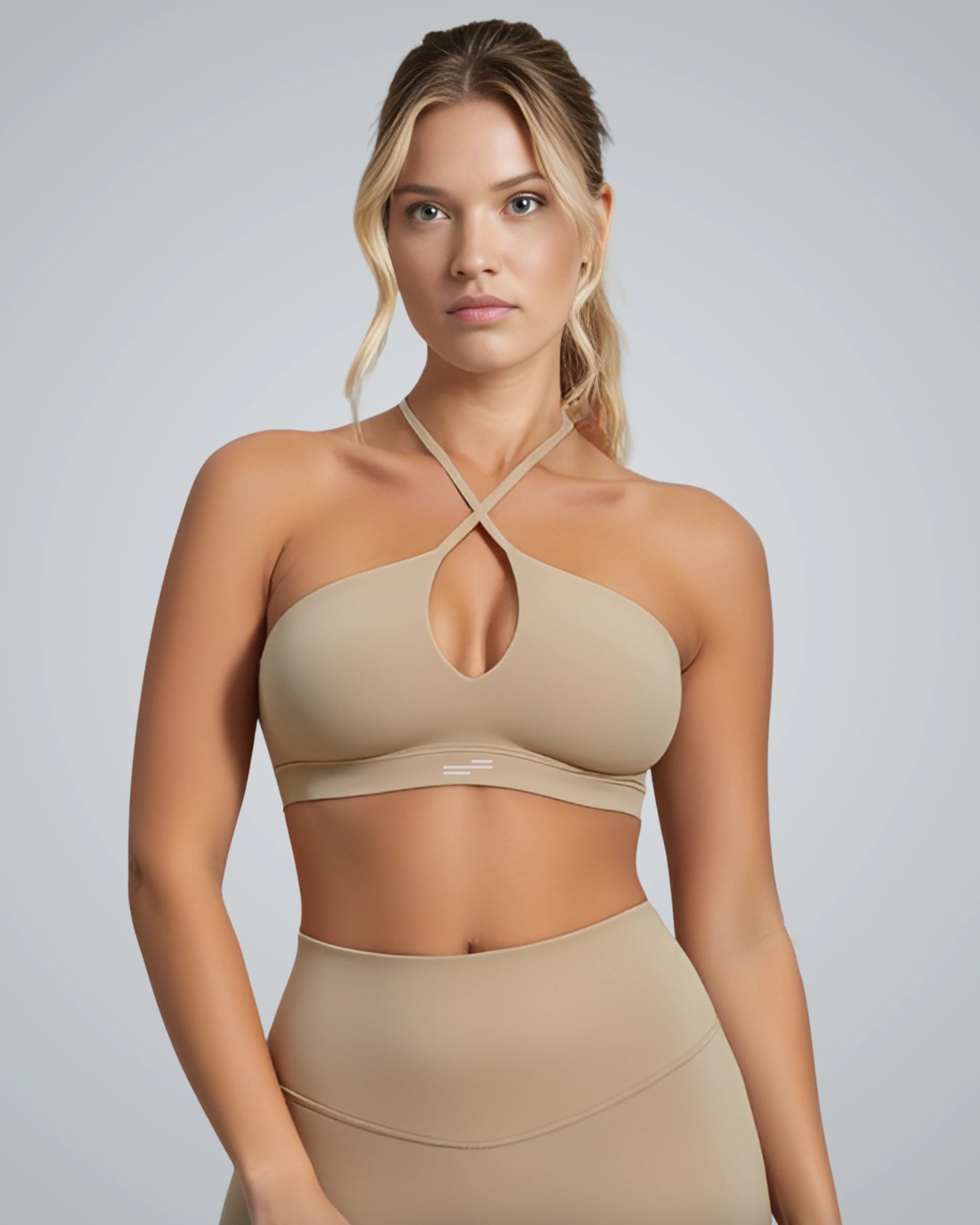 Bandsam ShapeSync Bra - Soft, flexible crisscross design for activewear comfort and support, ideal for yoga, pilates, and lounging.