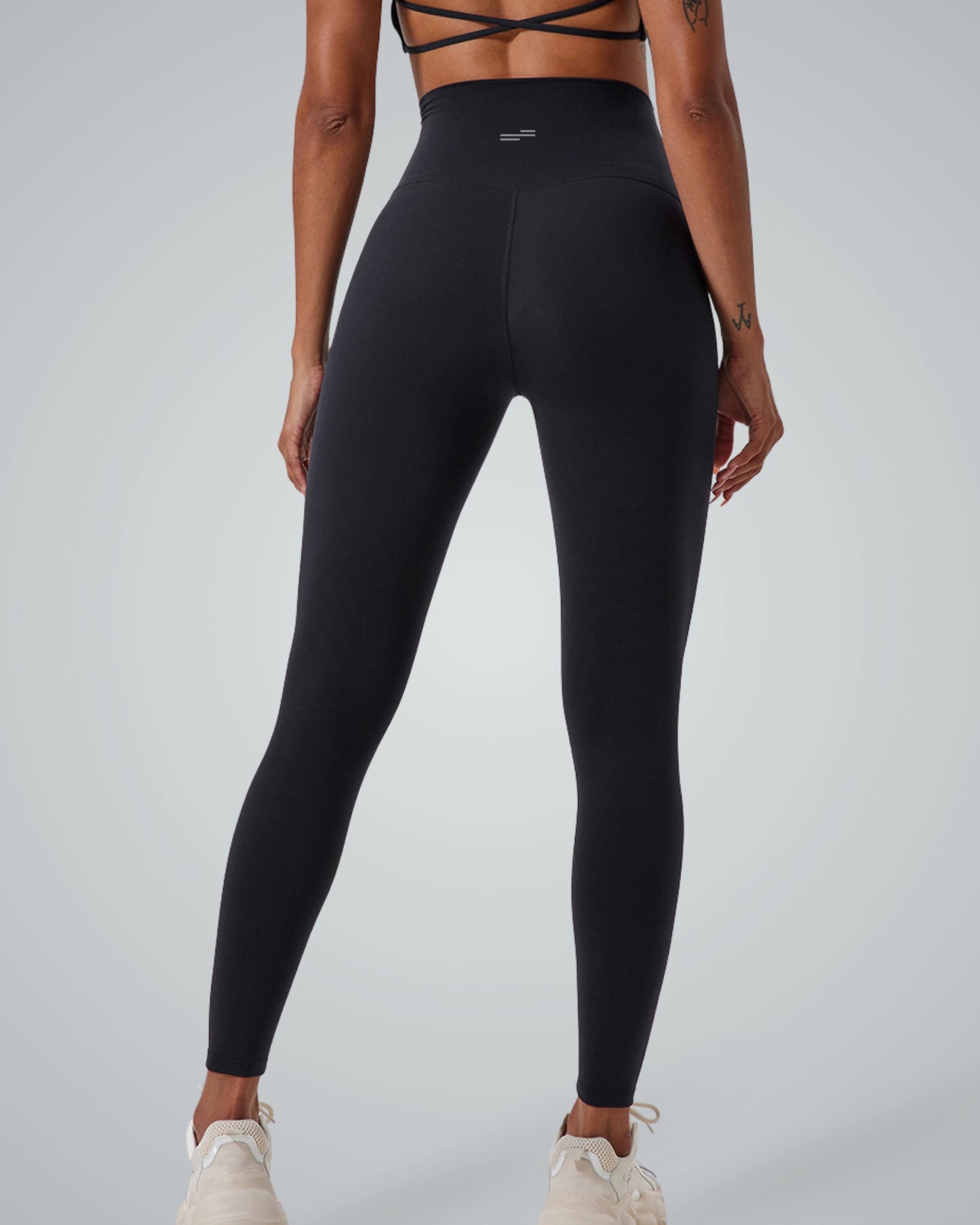 Bandsam UltraSkin Fit Leggings for women, high-waisted black stretch activewear ideal for yoga, pilates, workouts, and lounging.