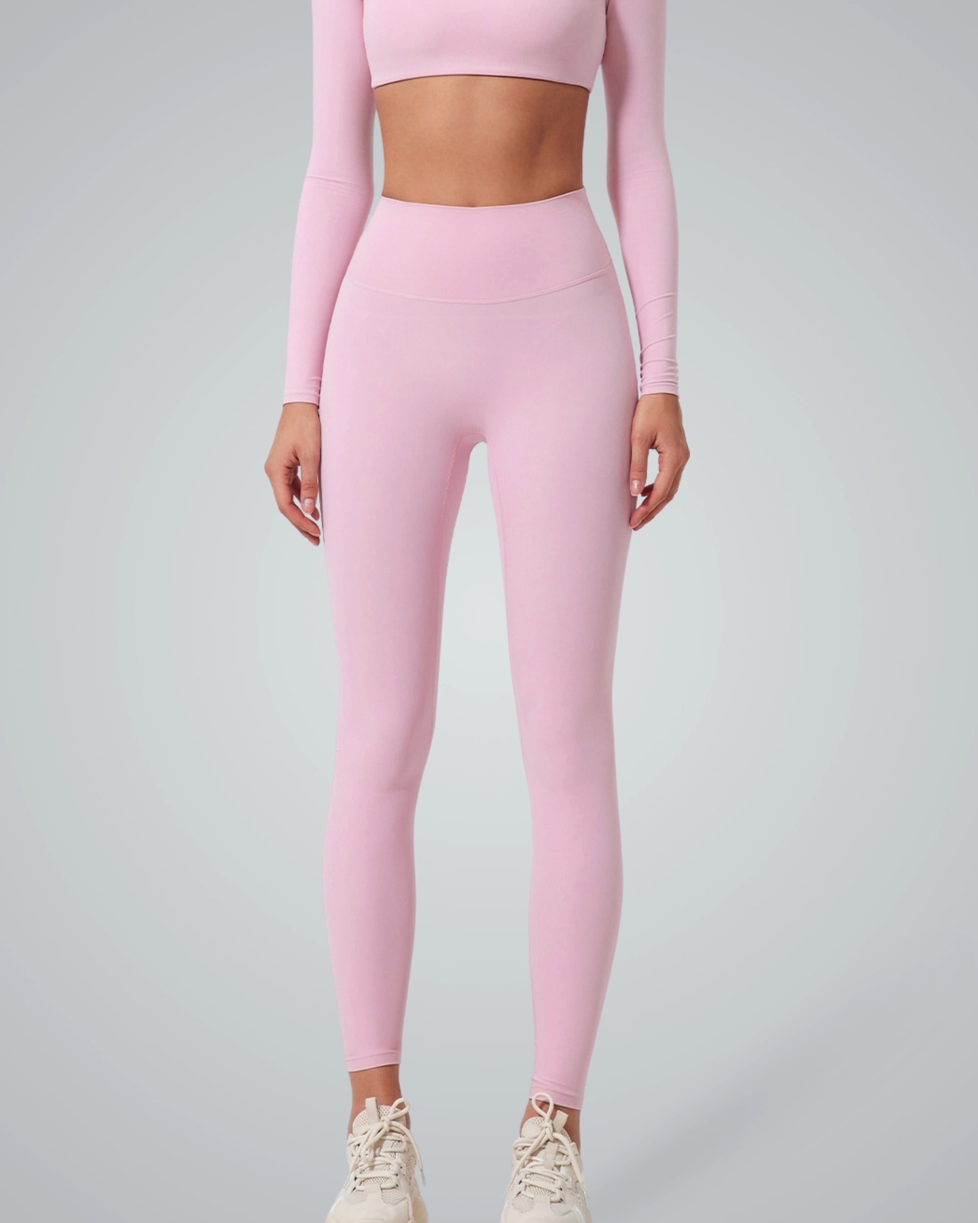 Bandsam AllureFit Leggings in pink for women, perfect activewear for yoga, pilates, workouts, and casual outings. Stretchy and comfortable.