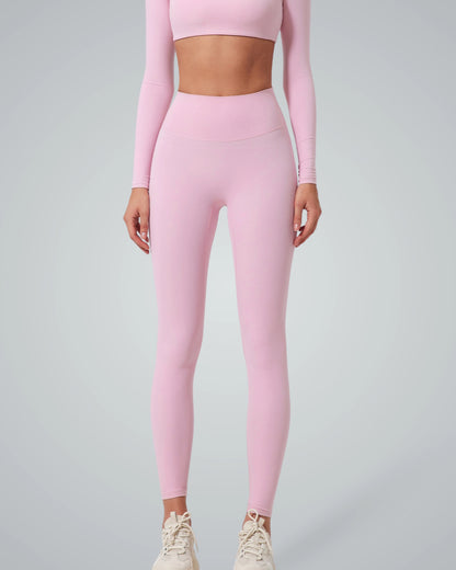 Bandsam AllureFit Leggings in pink for women, perfect activewear for yoga, pilates, workouts, and casual outings. Stretchy and comfortable.