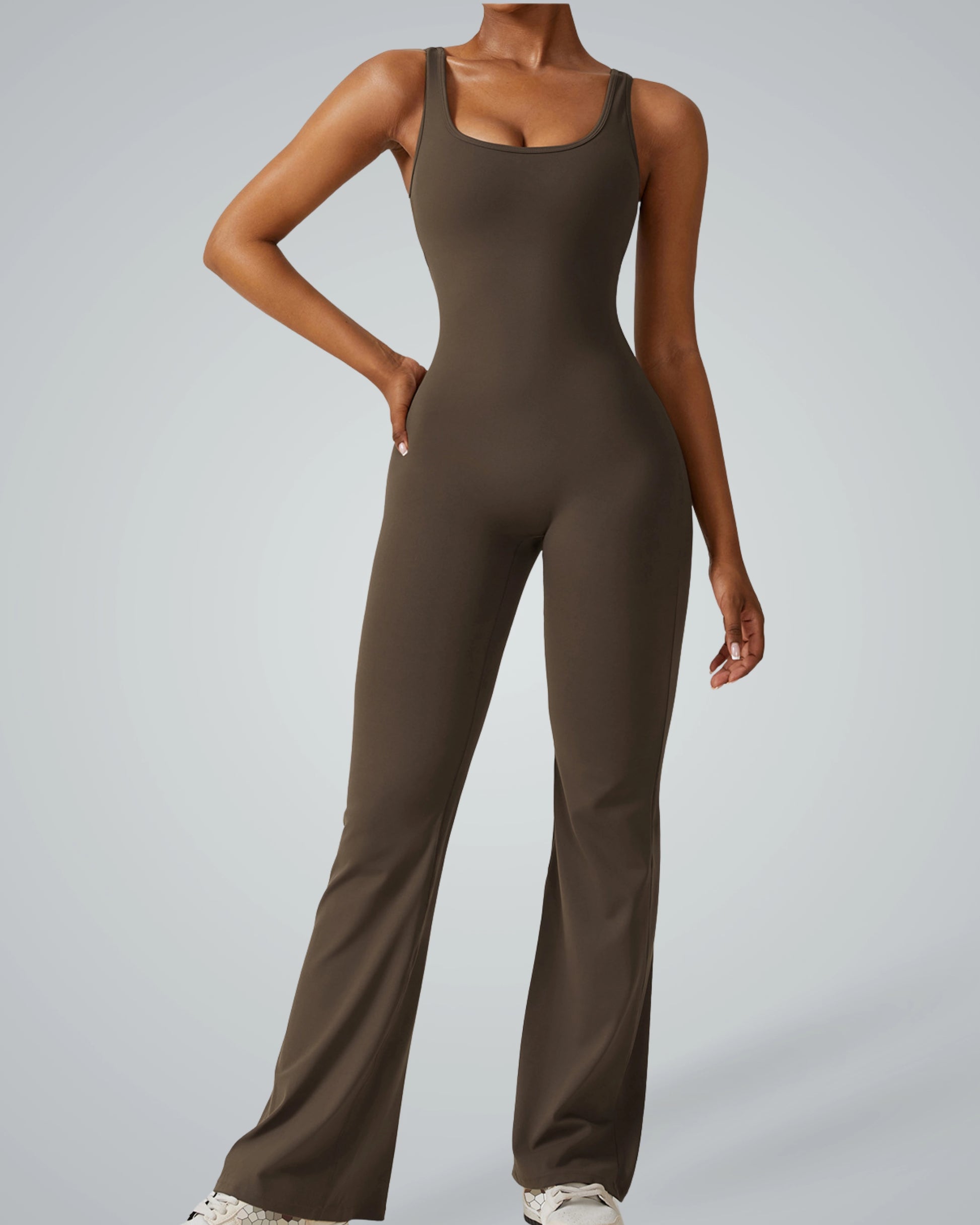 AuraFlow Jumpsuit by Bandsam - Women's stretch activewear for yoga, pilates, and lounging, featuring comfort, support, and style.