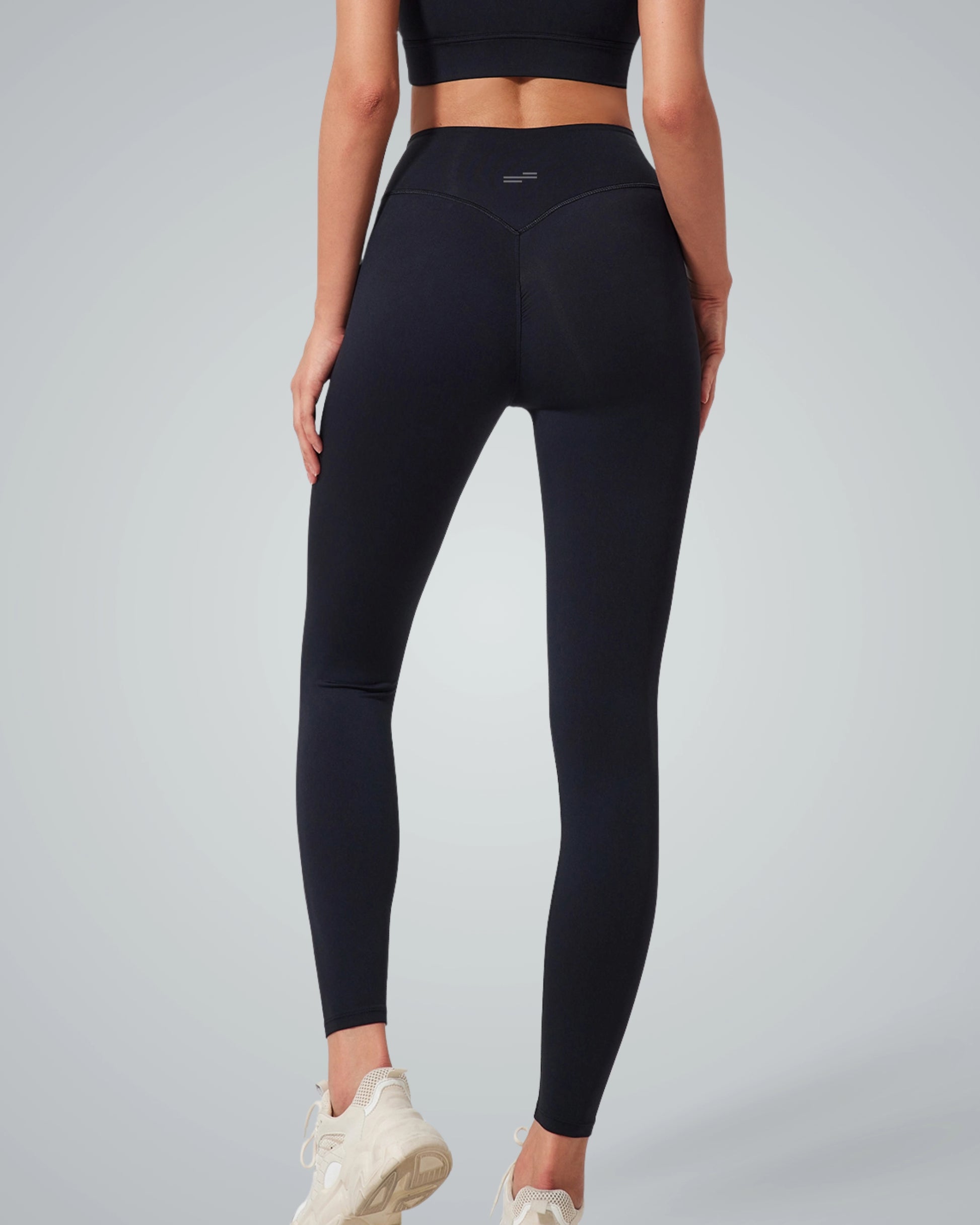 Bandsam Calm Wave Leggings on woman; high-rise, stretchy, soft activewear for yoga, pilates, workout, or relaxing; ideal for women.