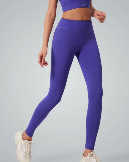 Bandsam Calm Wave Leggings in purple, perfect for yoga, pilates, or lounging. Stretch, comfort, and soft support for active women.