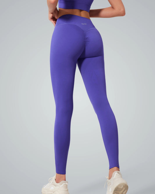 Bandsam Calm Wave Leggings for women in vibrant blue, offering stretch, comfort, and support for yoga, pilates, and activewear.