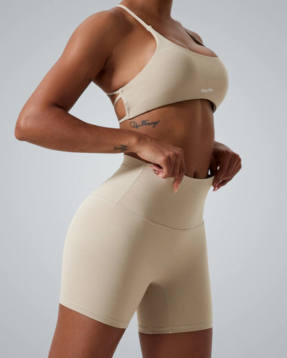 Bandsam CrossFlow Bra for women in soft stretch fabric, ideal for yoga, workout, or activewear. Breathable, moisture-wicking performance.
