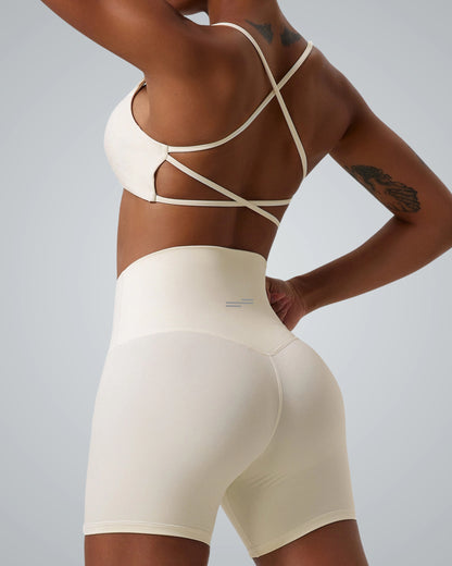 Bandsam CrossFlow Bra for women, soft and stretch activewear for yoga and workouts, featuring premium breathable fabric.