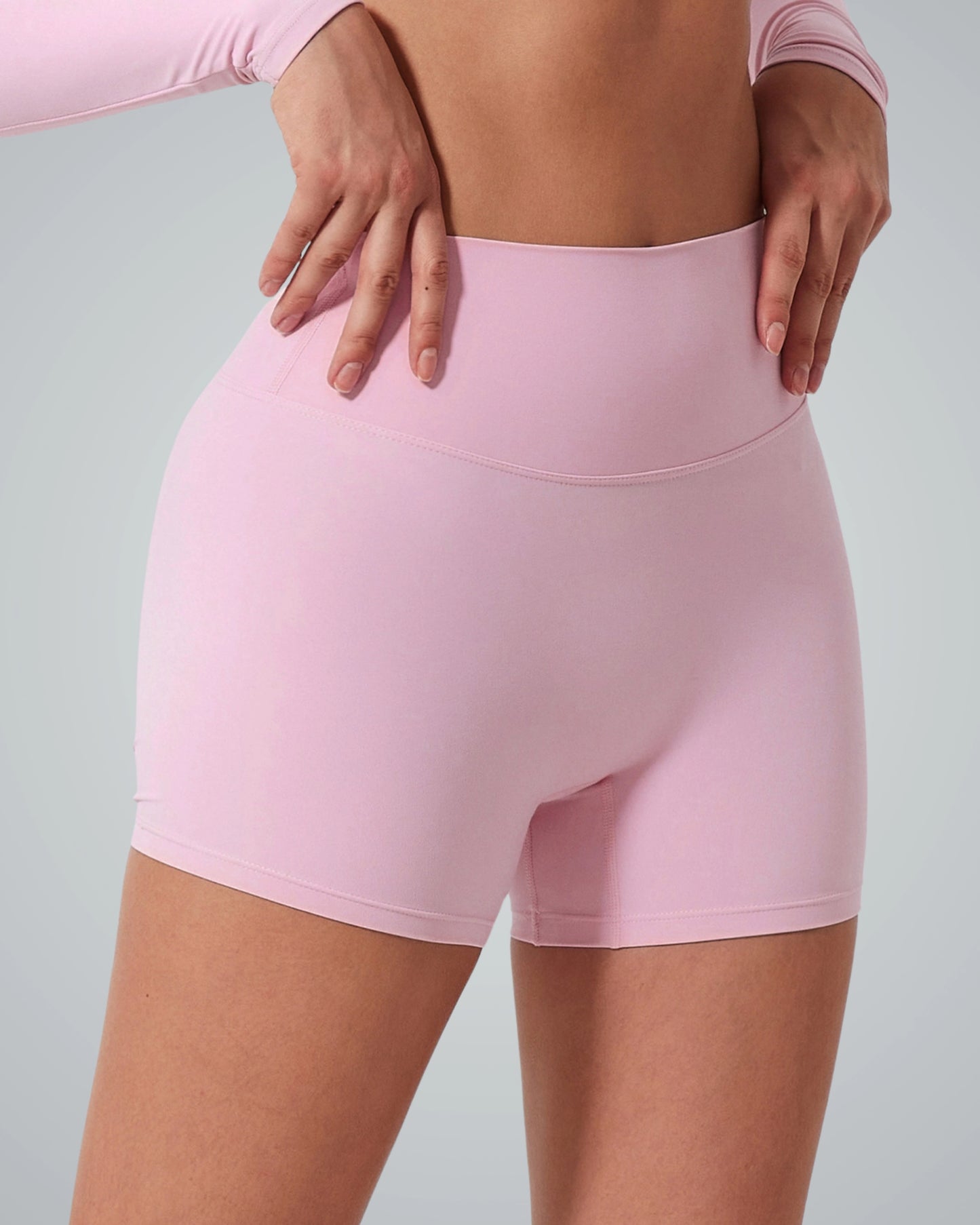 Bandsam CurveEnhance Shorts for women, in pink, offering stretch, comfort, and support for activities like yoga, pilates, and lounging.