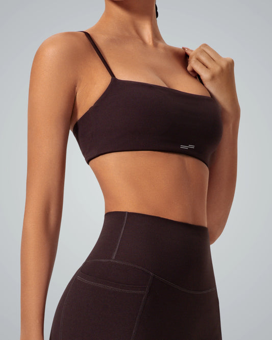Bandsam GlowLift Bra for women, offering flexible support and comfort. Ideal for yoga, pilates, workouts, and relaxation.