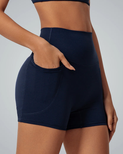 Bandsam LilaFit high-rise shorts for women offering stretch, comfort, and support; ideal for activewear, yoga, Pilates, and lounging.