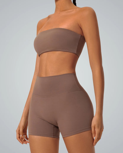 Bandsam LushBreeze Bra strapless bandeau for women, soft and flexible activewear ideal for comfort, support, workout, yoga, and lounging.
