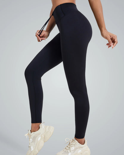 Bandsam LuxePulse high-waisted leggings, sleek athleisure, seamless stretch-fit gym wear, stylish compression activewear for women.