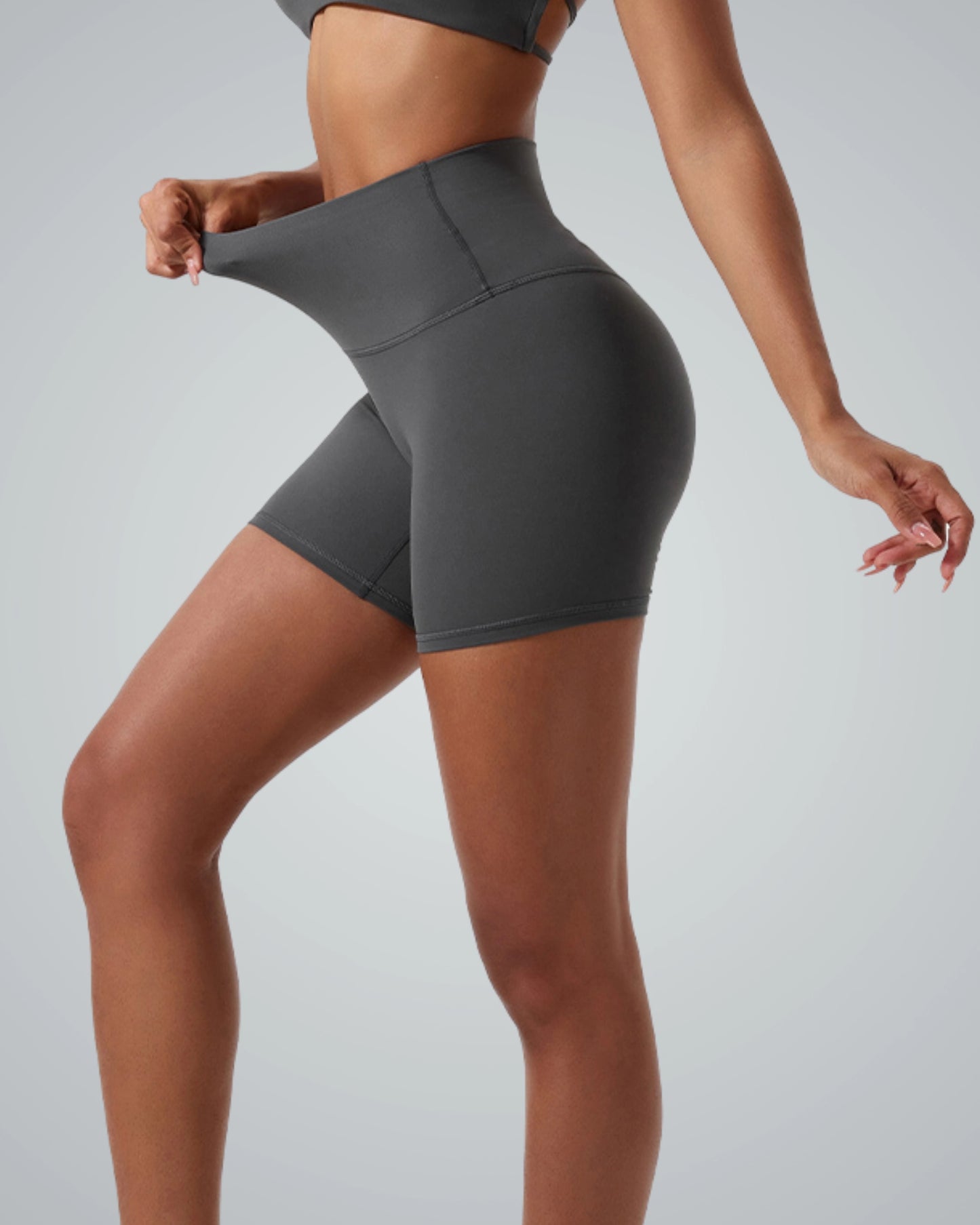 Bandsam SereneFit Short for women, high-waist, flexible activewear, offering comfort and support for yoga, pilates, workout or lounging.