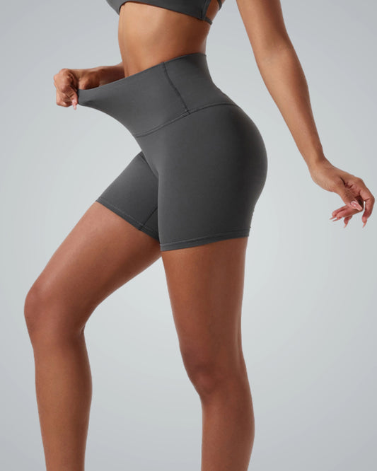 Bandsam SereneFit Short for women, high-waist, flexible activewear, offering comfort and support for yoga, pilates, workout or lounging.