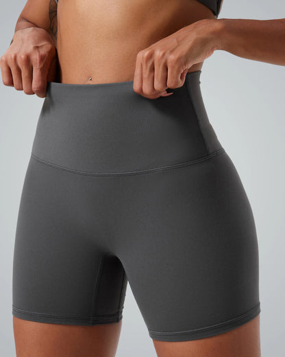 Bandsam SereneFit high waist yoga shorts providing comfort, support, and flexibility for women during workouts, yoga, or lounging.