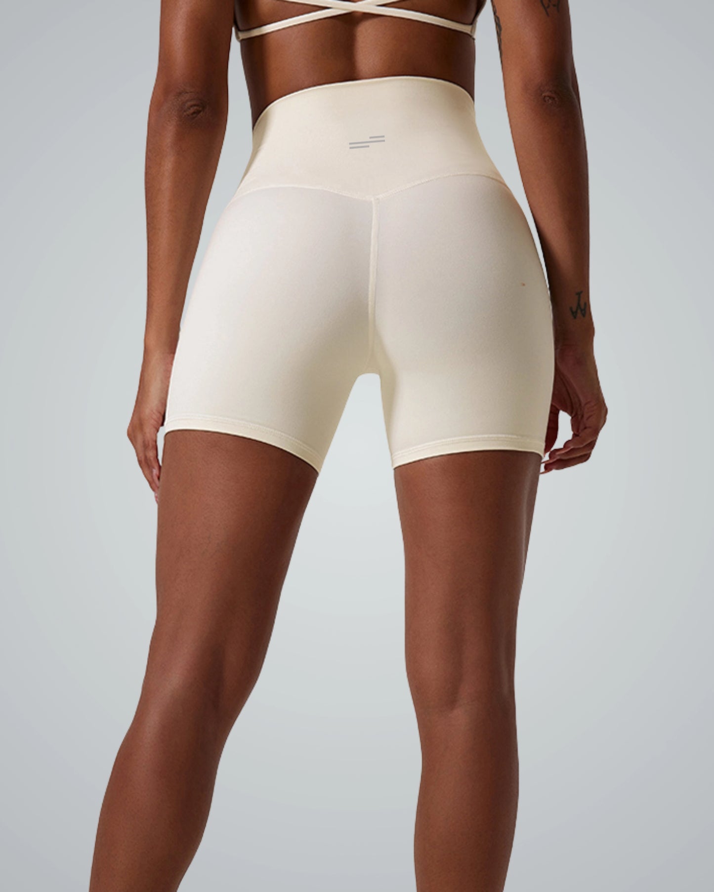 Bandsam SereneFit Shorts for women, high waist, soft stretch, activewear; ideal for yoga, pilates, workout, lounging, flexible and supportive.