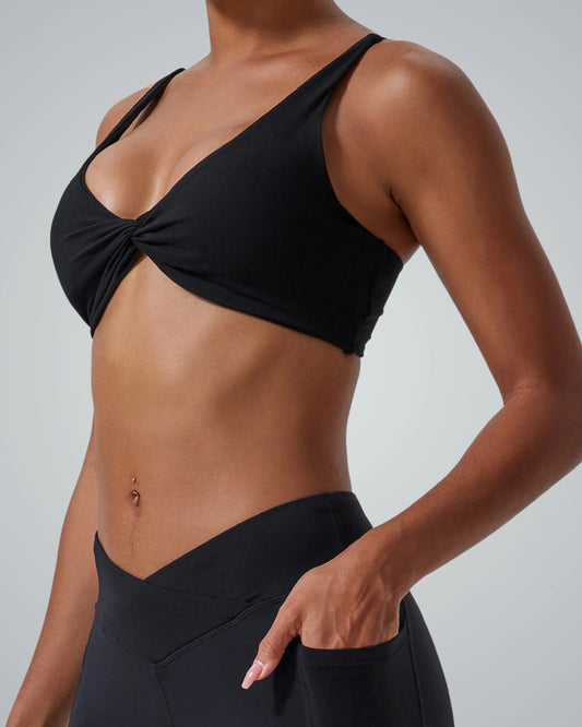 Bandsam TwistFit Bra - Soft, stretch activewear for women, ideal for yoga and workout. Versatile, supportive, modern design.