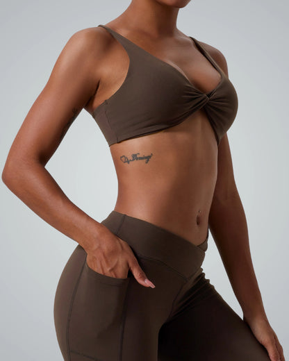 Bandsam TwistFit Bra for women, ideal for yoga and workout, featuring soft stretch fabric for activewear support and versatility.