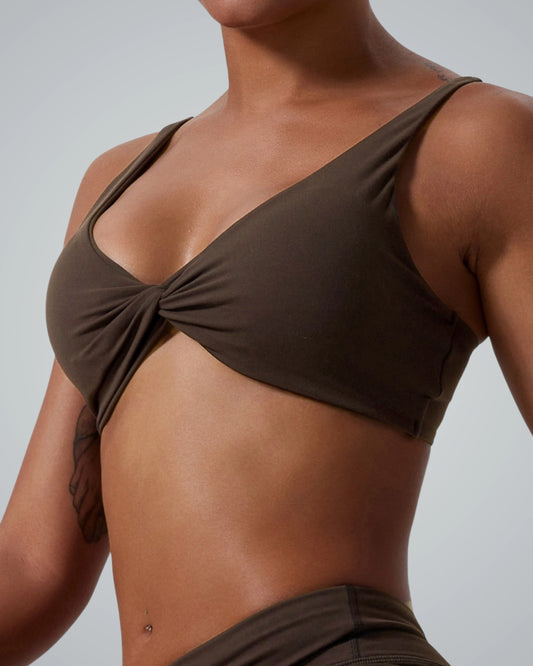 Bandsam TwistFit Bra: Stretch, soft activewear for yoga, workout. Designed for modern women seeking support and versatility.