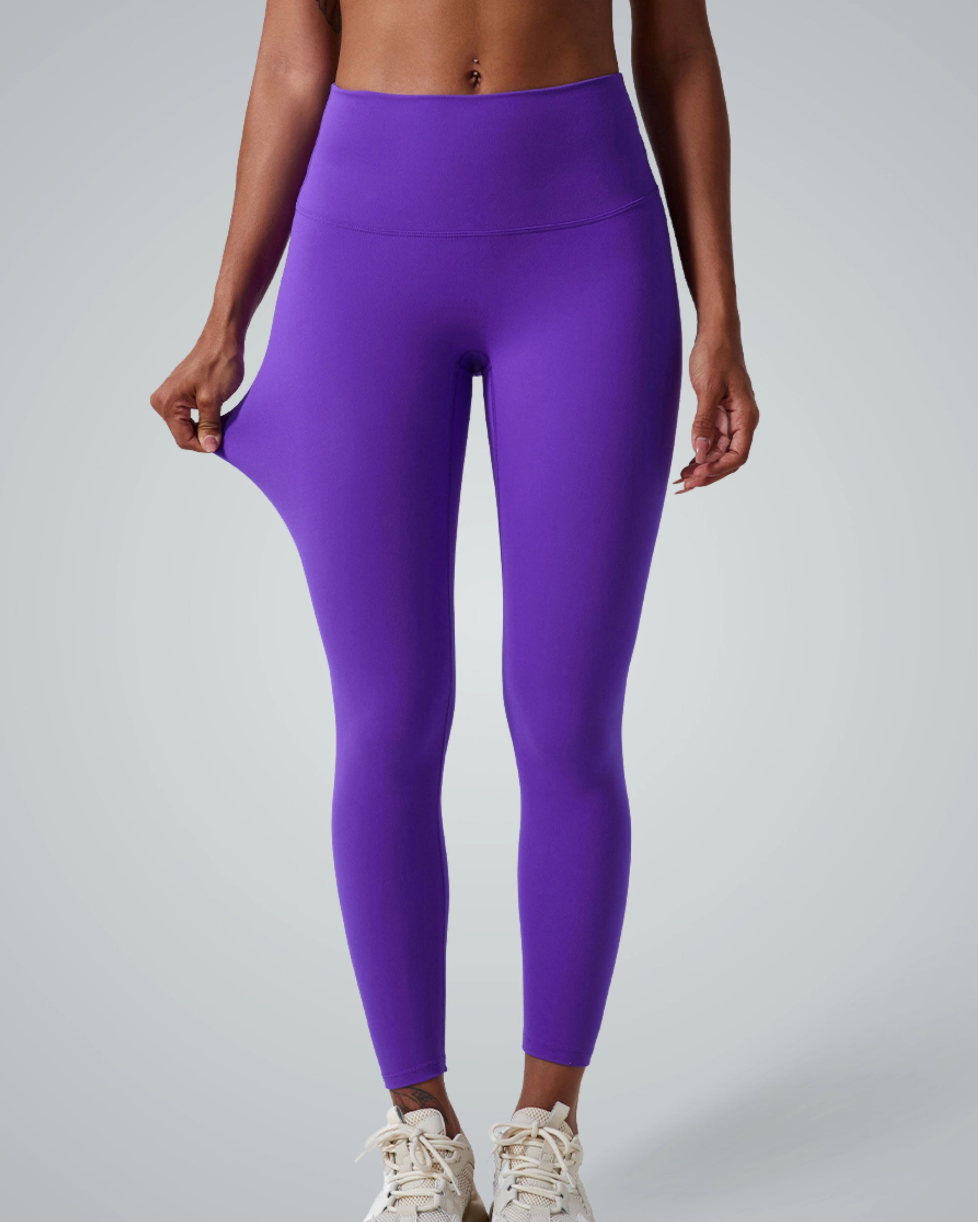 Bandsam UltraSkin Fit Leggings in purple showcasing stretch, support, and comfort for yoga, pilates, or daily outing.