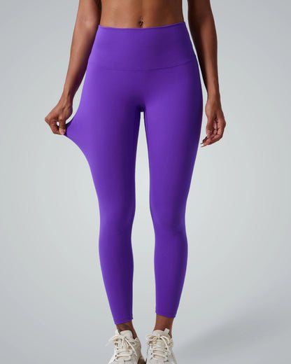 Bandsam UltraSkin Fit Leggings in purple showcasing stretch, support, and comfort for yoga, pilates, or daily outing.