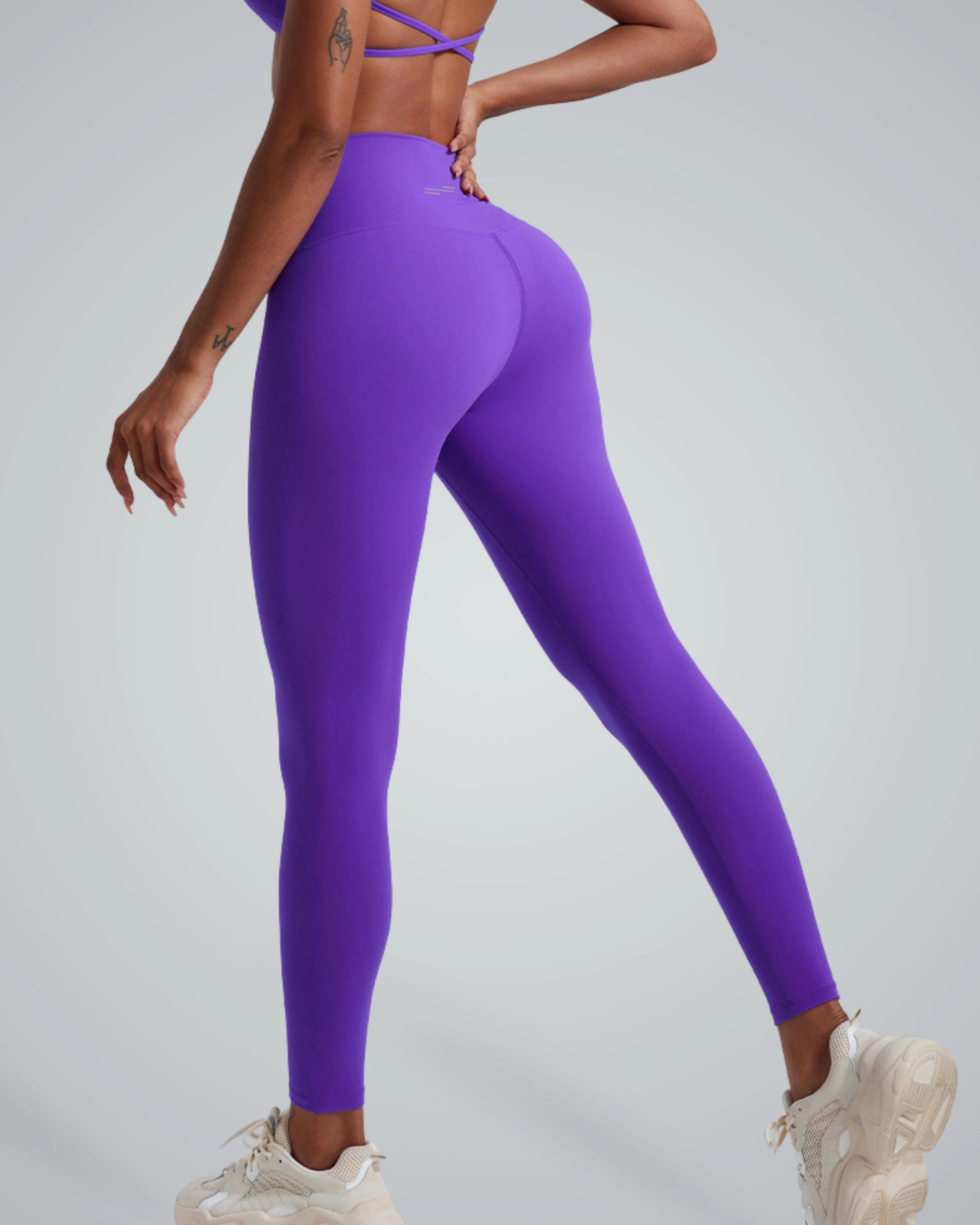Bandsam UltraSkin Fit Leggings in purple for women, high-waisted, soft, flexible activewear for yoga, workout, lounging, and outings.