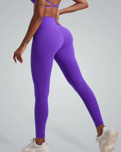 Bandsam UltraSkin Fit Leggings in purple for women, high-waisted, soft, flexible activewear for yoga, workout, lounging, and outings.
