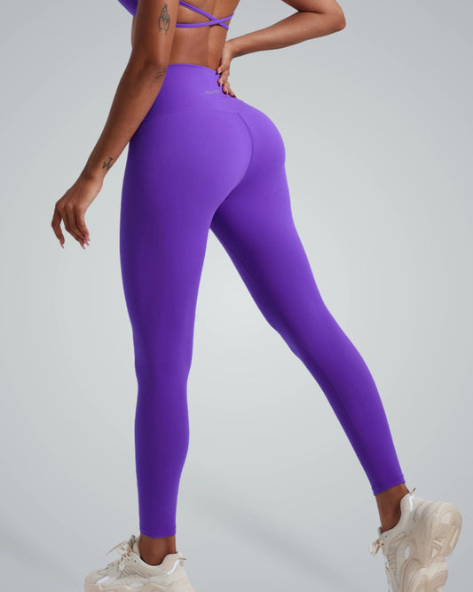 Bandsam UltraSkin Fit Leggings in purple for women, high-waisted, soft, flexible activewear for yoga, workout, lounging, and outings.