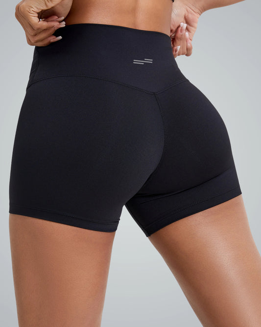Bandsam VibrantMove Shorts for women, ultra-light stretch activewear ideal for yoga, pilates, or outings, ensuring comfort and flexibility.