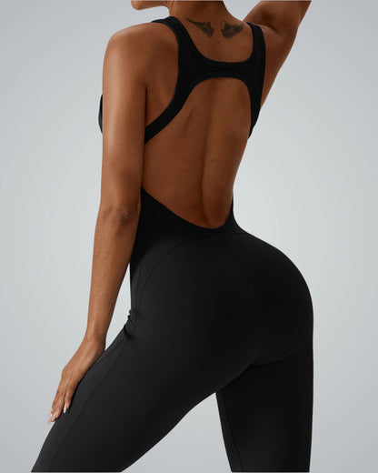 Bandsam VitalFlare Jumpsuit: Stretch activewear for women, ideal for yoga, pilates, outings, offering comfort and support.