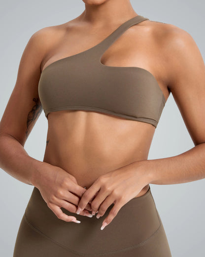 Bandsam Zenith Solo Bra - Women's soft stretch activewear for yoga and workouts. One-shoulder design for comfort.