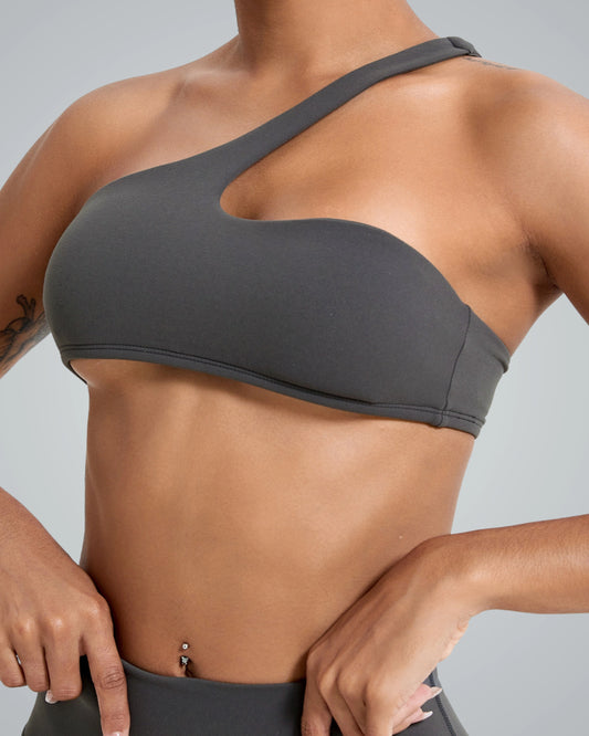 Bandsam Zenith Solo Bra for women, a soft, stretchy activewear ideal for workouts and yoga. Comfortable single strap design.
