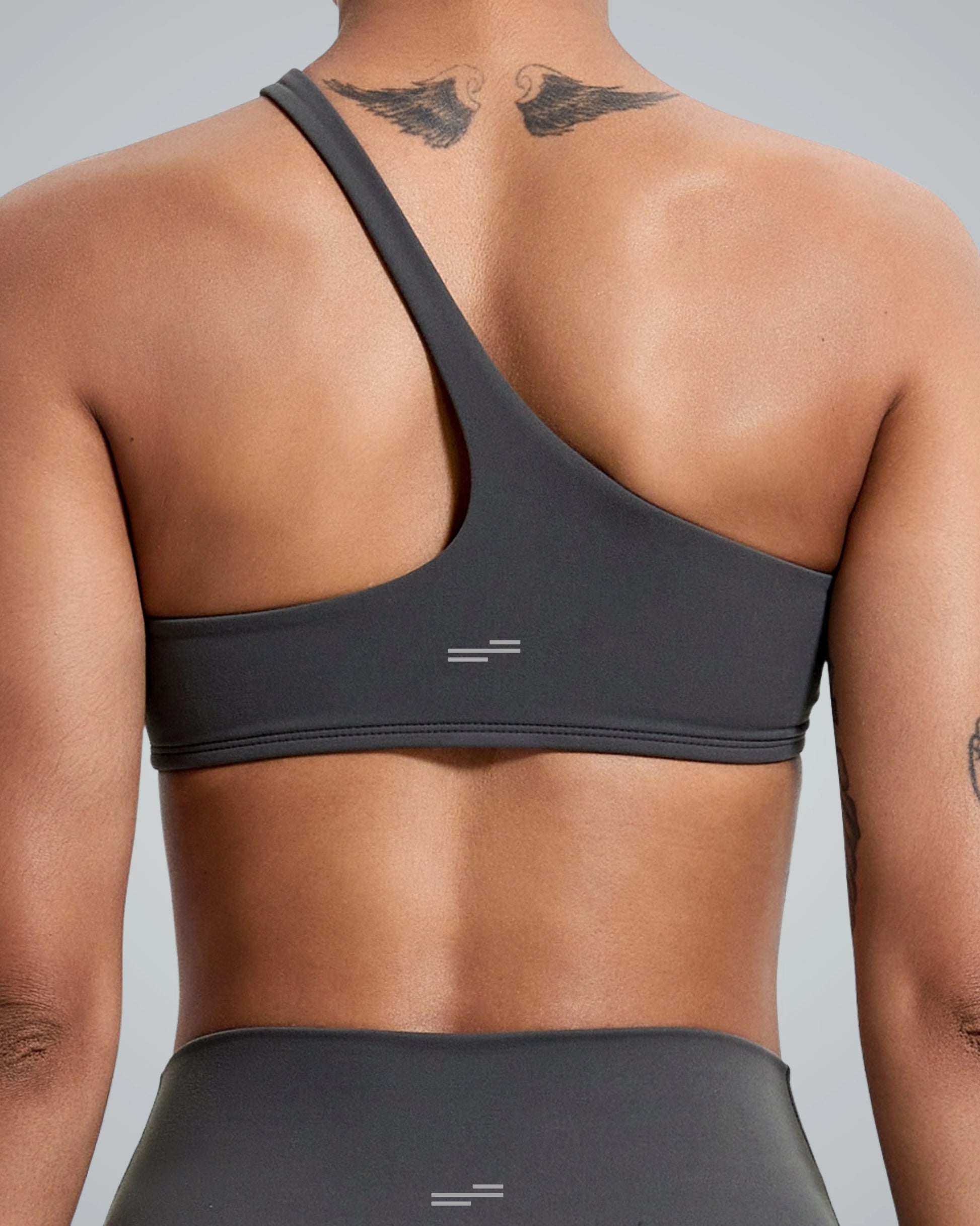 Bandsam Zenith Solo Bra for women, stretch soft activewear ideal for yoga and workouts, showcasing comfort and style from back view.